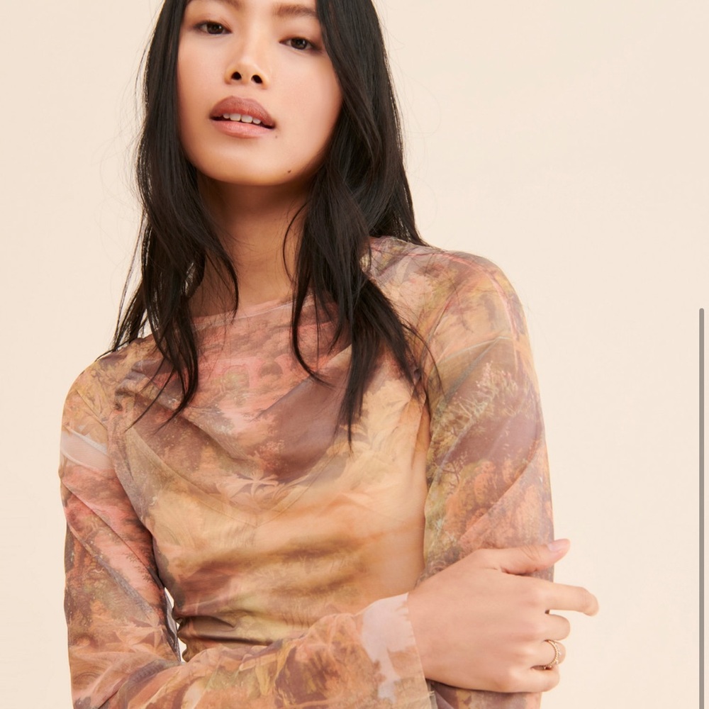 The Fifth Label Earthy Tones Long Sleeve Dress